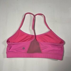 Lululemon Flow Y Bra Women's Sports Bra Gym Yoga Size 8 Hot Pink